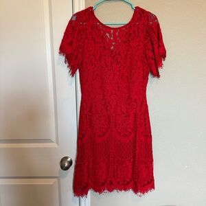 Lulus Red Lace Dress